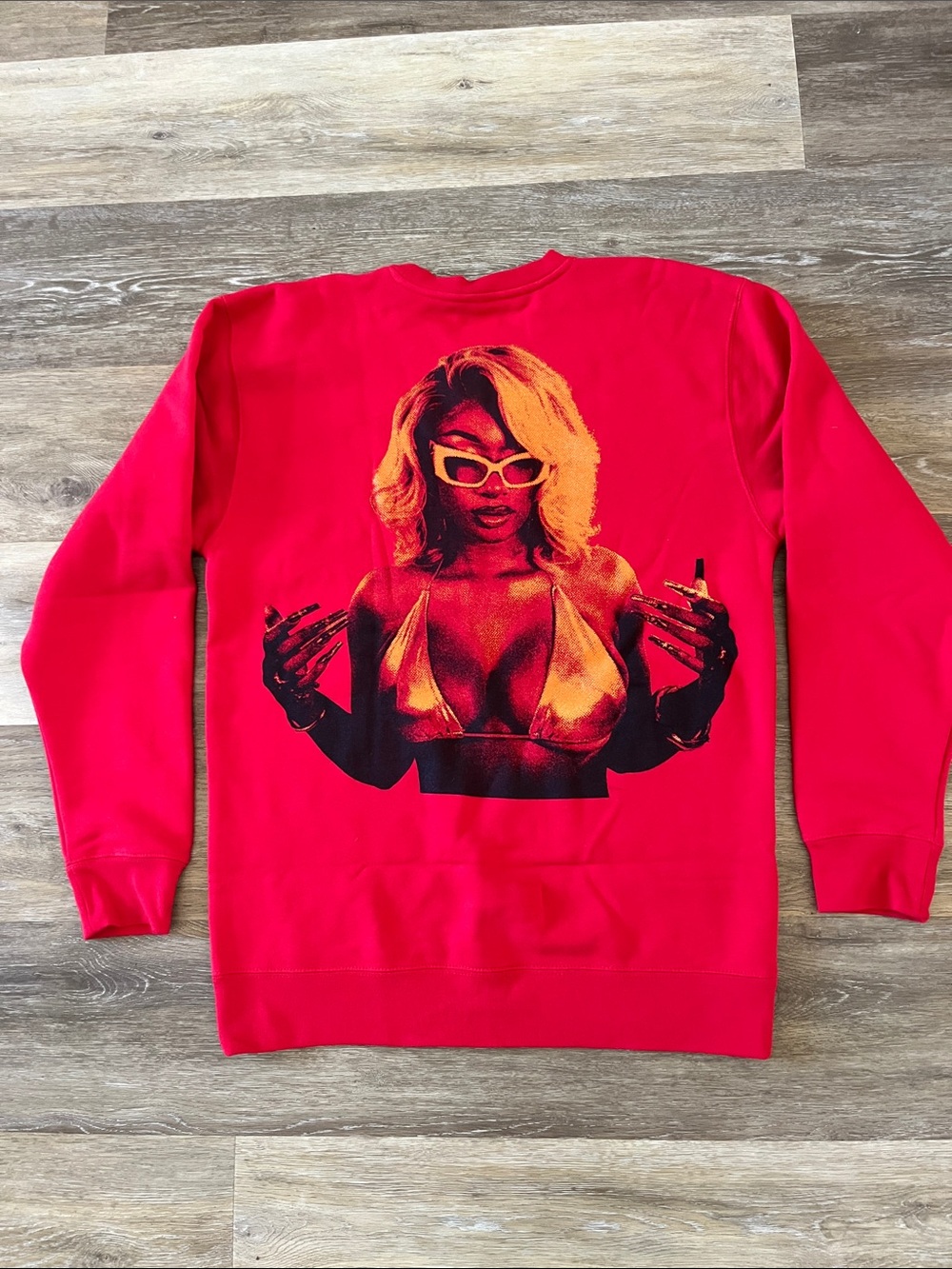 Nwot Megan Thee Stallion Sweatshirt Thee Hot Girl Summer Tour Red Size M